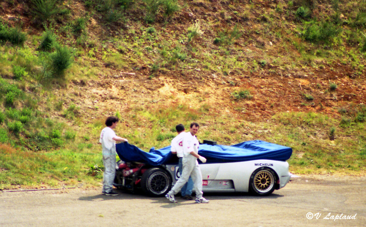 Bugatti EB110 SC Patrick Tambay Essais Préliminaires 1996.