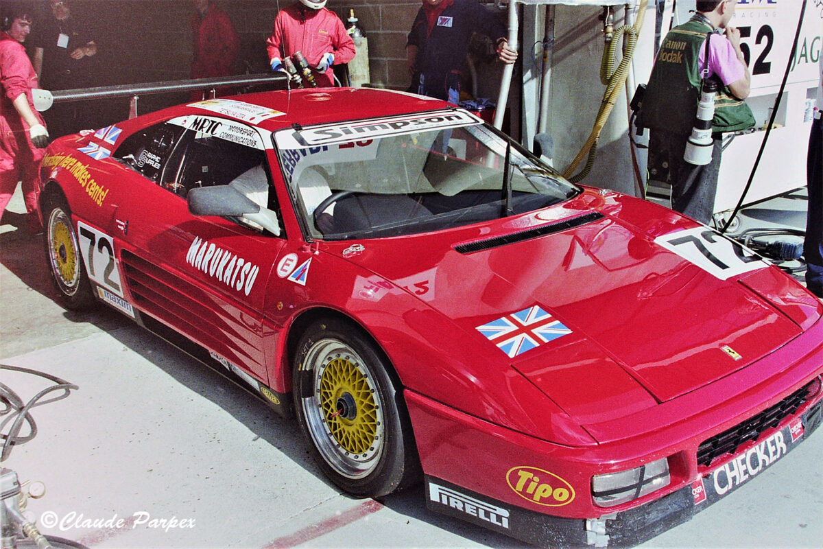 Ferrari 348 n°72 24 Heures du Mans 1993 warm up.
