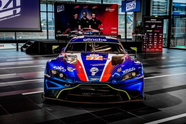L'Aston Martin Vantage n°72 du TF Sport et Projet 24 - 24 Heures du Mans 2023