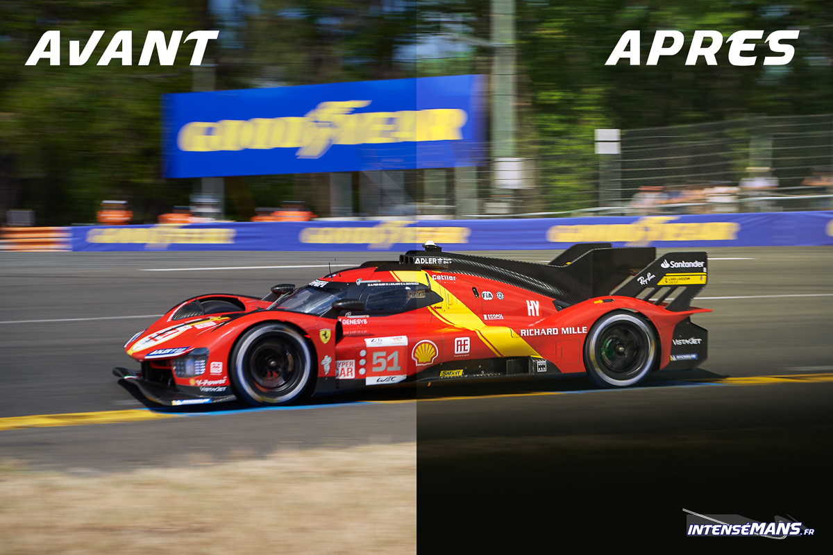 Ferrari N°51 - 24 heures du Mans 2023 - Retouche photo