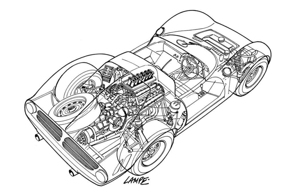 Cutaway Ferrari P2