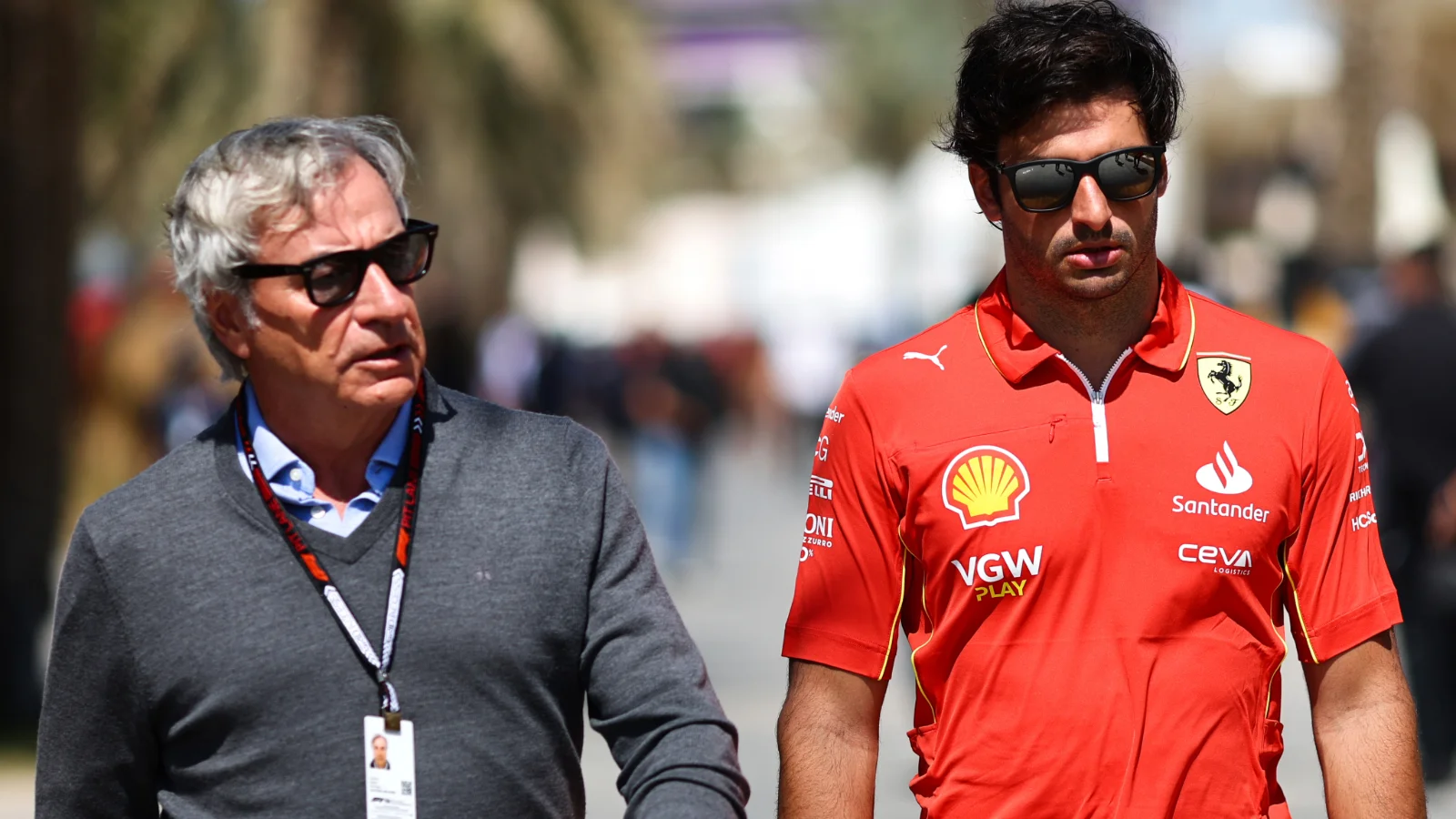 Carlos Sainz Senior and Carlos Sainz Jr (ESP), Scuderia Ferrari 29.02.2024. Formula 1 World Championship, Rd 1, Bahrain Grand Prix, Sakhir, Bahrain, Practice Day