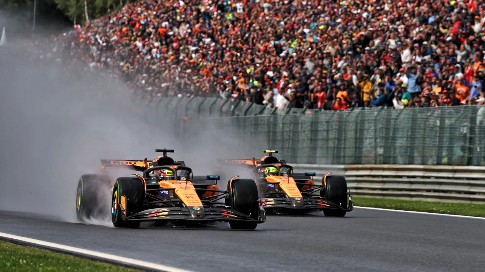 Lando Norris settled for second place behind McLaren team-mate Oscar Piastri at F1 Belgian GP