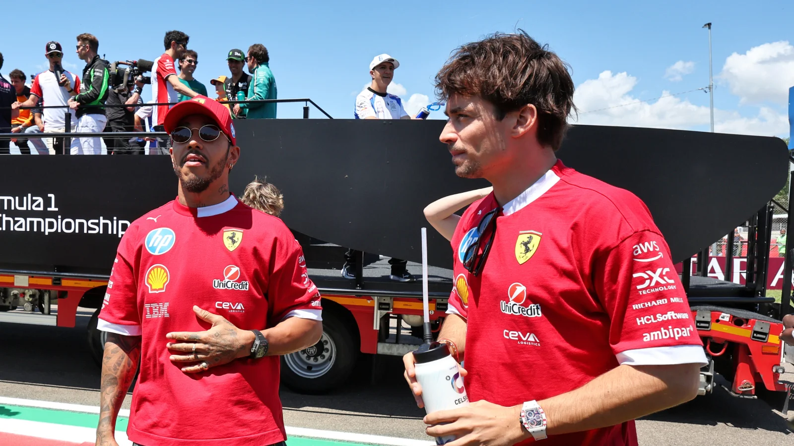 Charles Leclerc is working with Lewis Hamilton to improve Ferrari