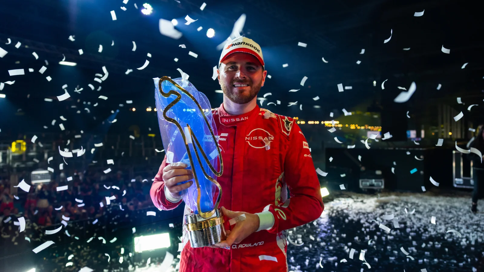 Oliver Rowland is extending his stay with Nissan. Image: Nissan Formula E Team