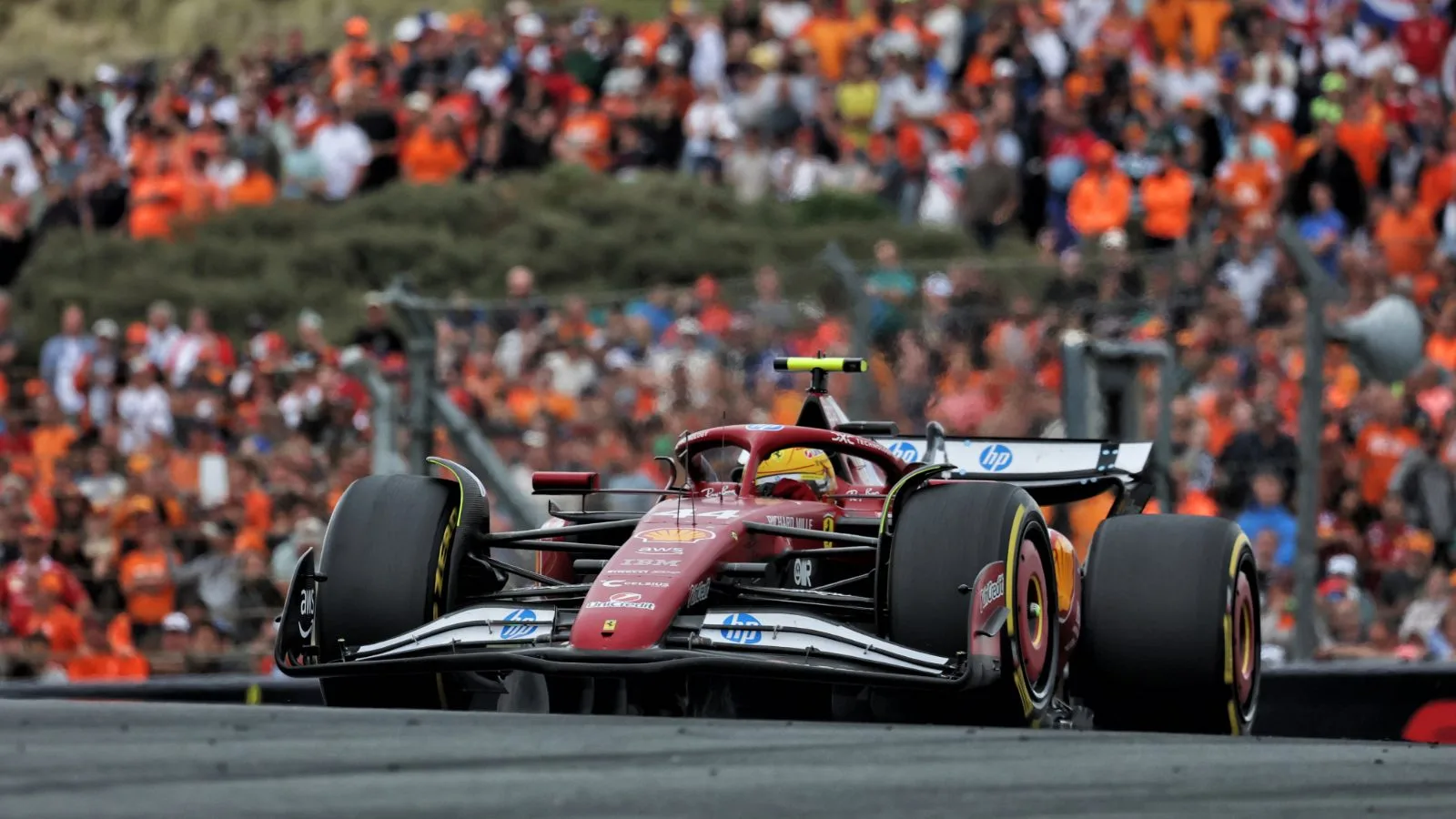 Lewis Hamilton crashed out of the Dutch GP