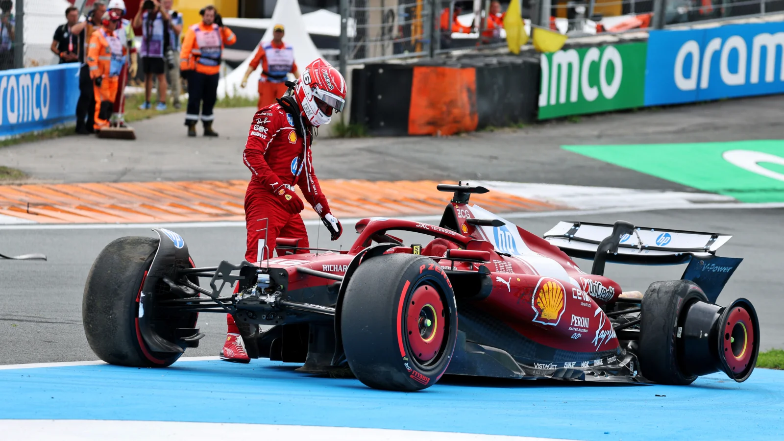 Charles Leclerc failed to finish the Dutch GP
