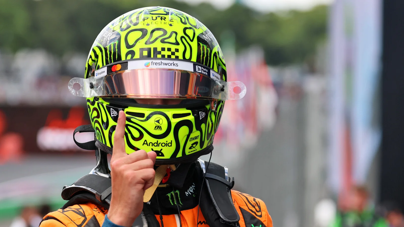 Lando Norris stormed to pole position for the F1 Brazil GP