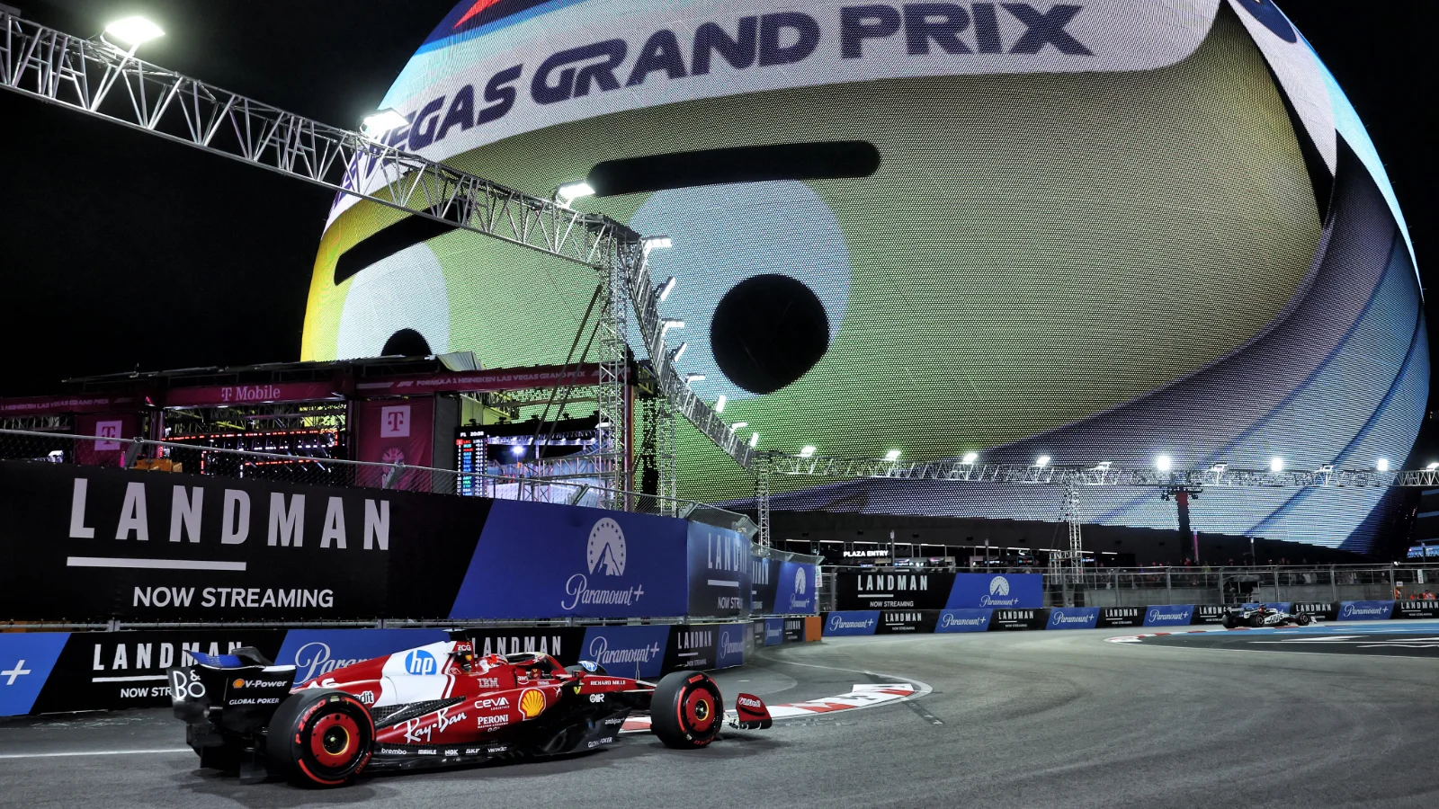 Charles Leclerc negotiated the Las Vegas circuit to go fastest in FP1