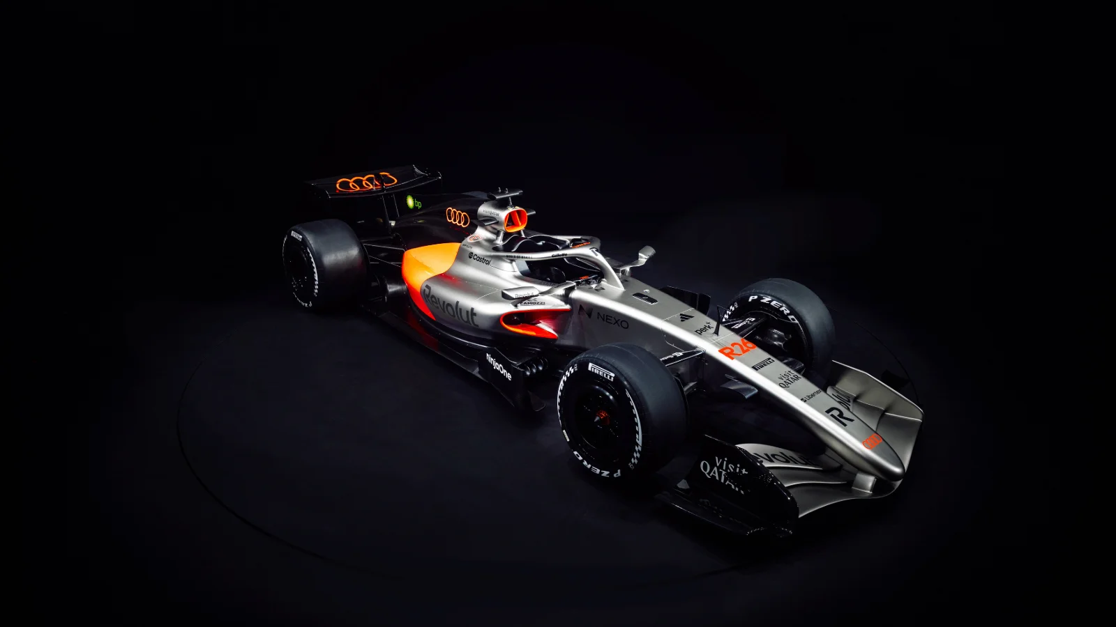 The Audi R26 has had the covers pulled off