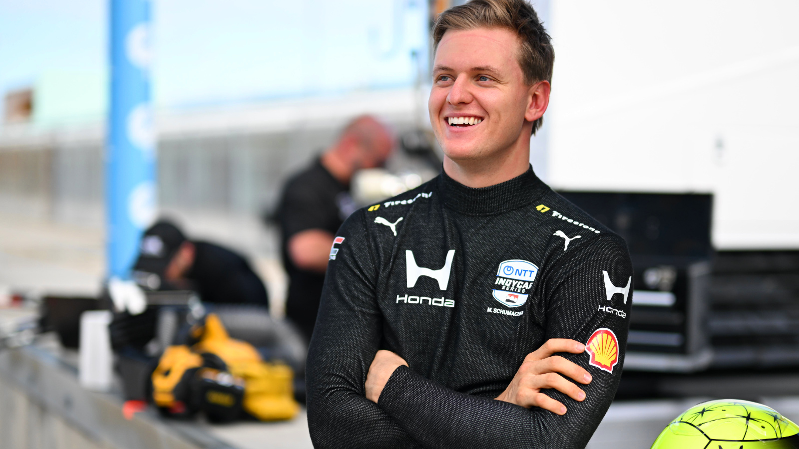 Schumacher enjoyed his first oval test ahead of his debut IndyCar season. Photo: IndyCar - James Black