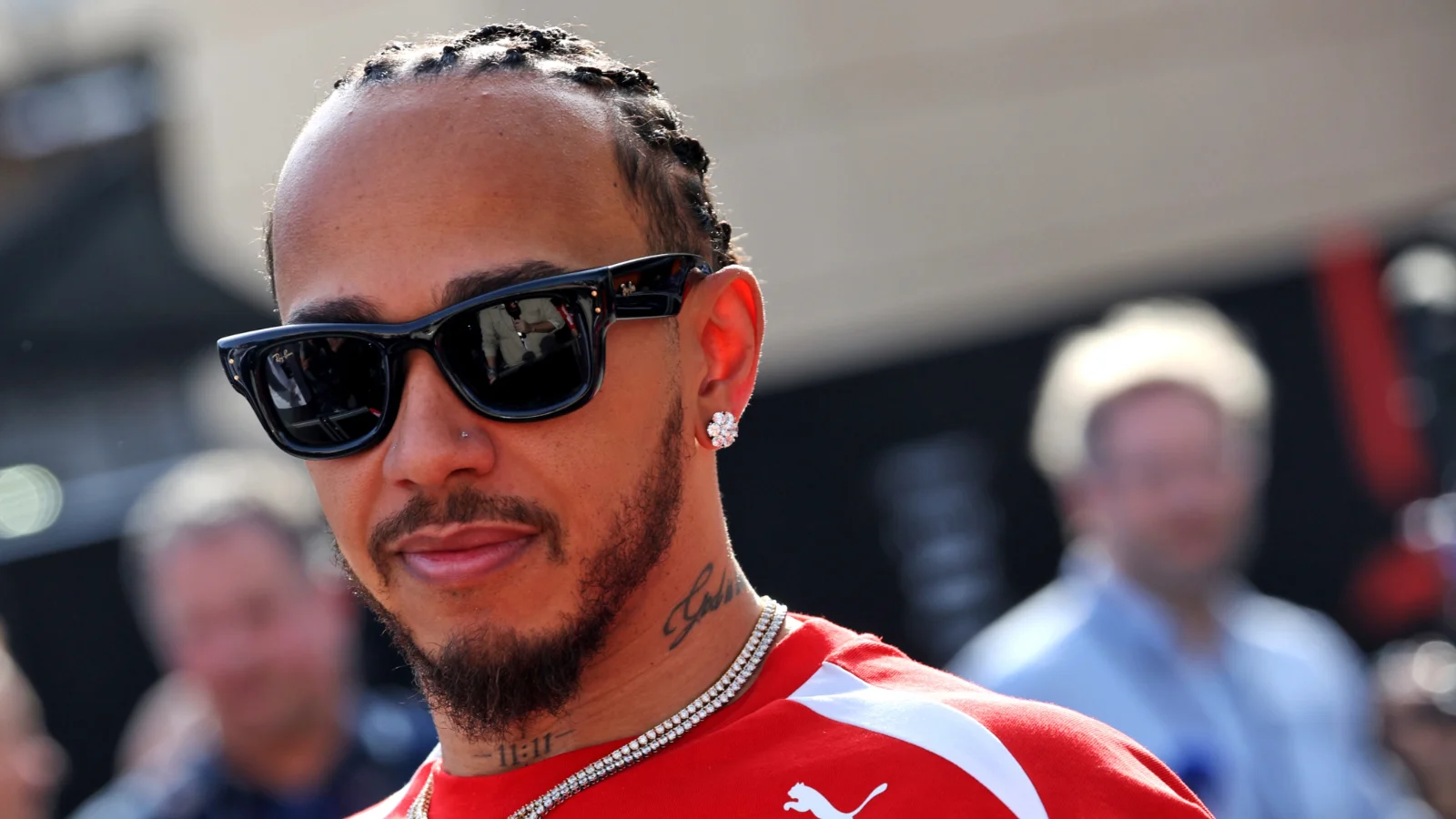 Lewis Hamilton has spied improvement for Ferrari, but described the week as