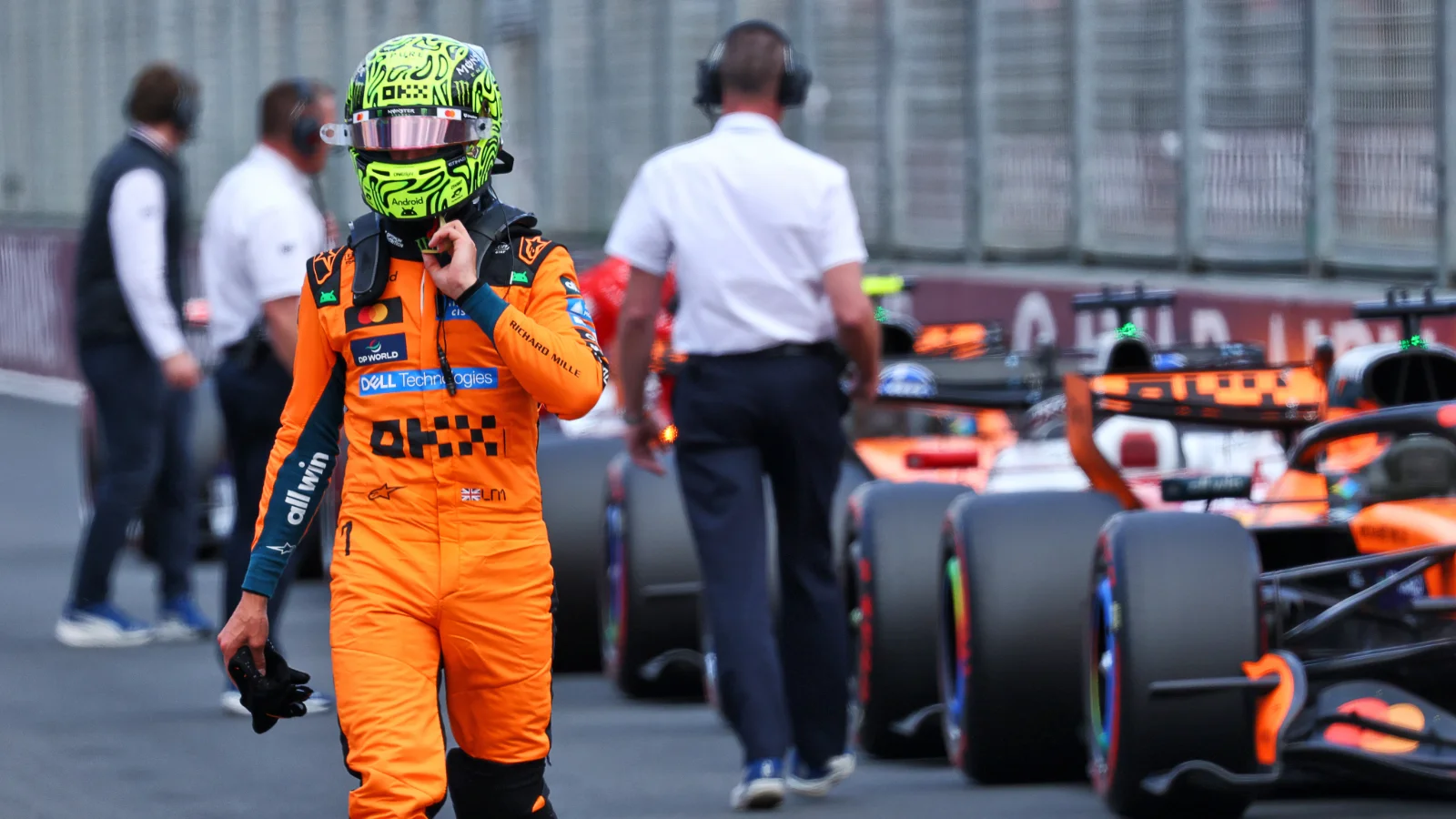 Lando Norris walks away after qualifying, aghast at the new F1 cars