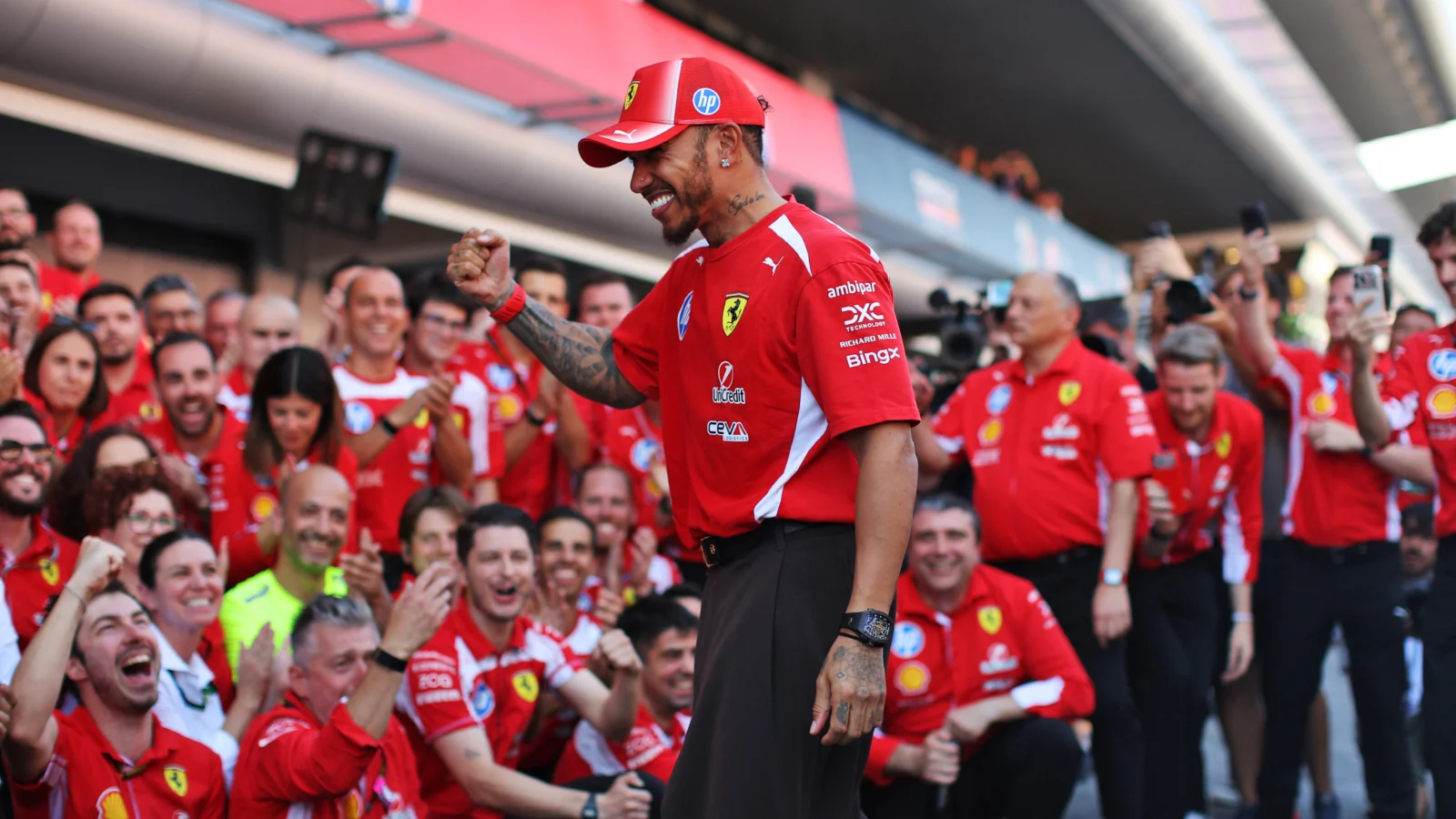 Lewis Hamilton took victory in the Barcelona-Catalunya GP, his first for the team and the team