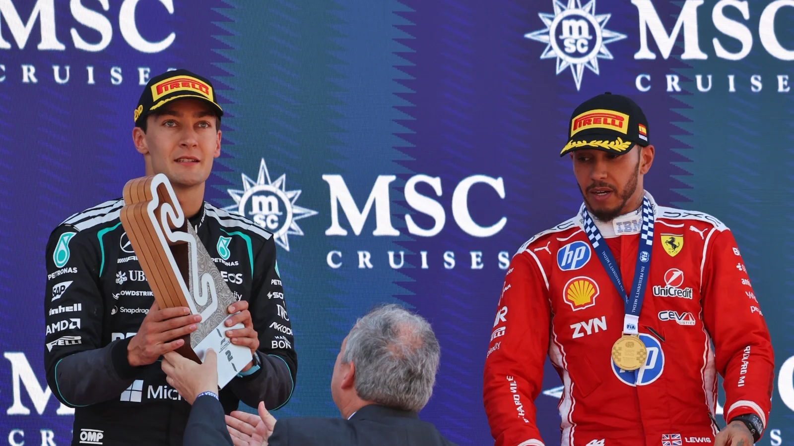 George Russell shared the podium with Lewis Hamilton in Spain, and expects to continue to