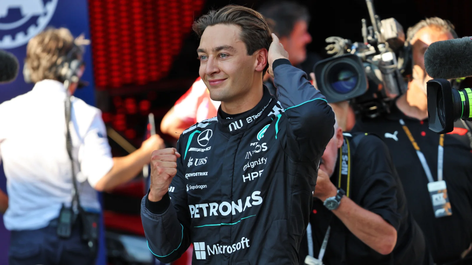 George Russell takes barnstorming F1 Austrian GP pole, Max Verstappen crashes out