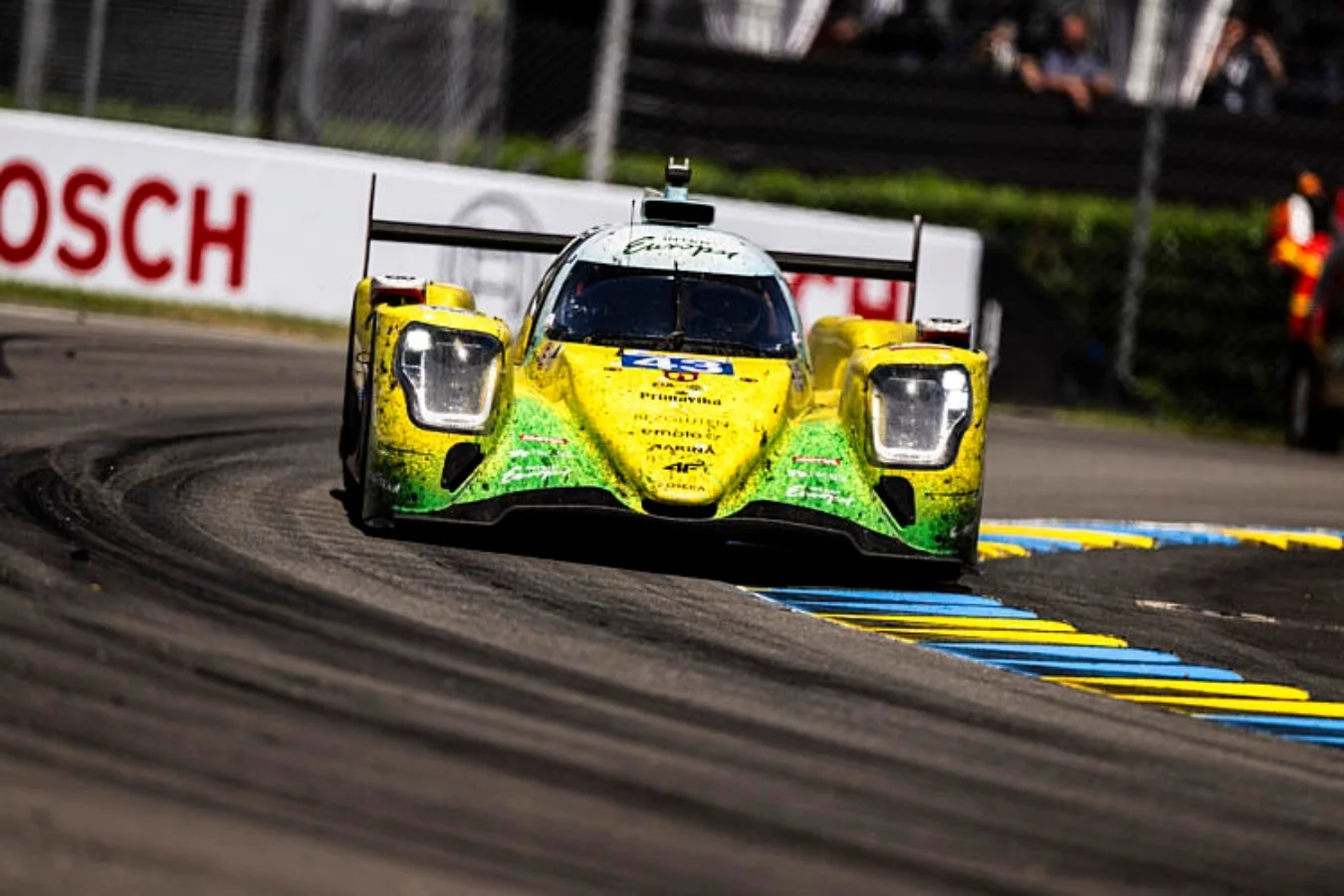 43 SMIECHOWSKI Jakub (pol), DILLMANN Tom (fra), YELLOLY Nicholas (gbr), Inter Europol Competition, Oreca 07 Gibson #43, LMP2, action during the 24 Hours of Le Mans 2026, 3rd round of the 2026 FIA World Endurance Championship, on June 14, 2026 on the Circuit des 24 Heures du Mans in Le Mans, France - Photo Charly López / DPPI