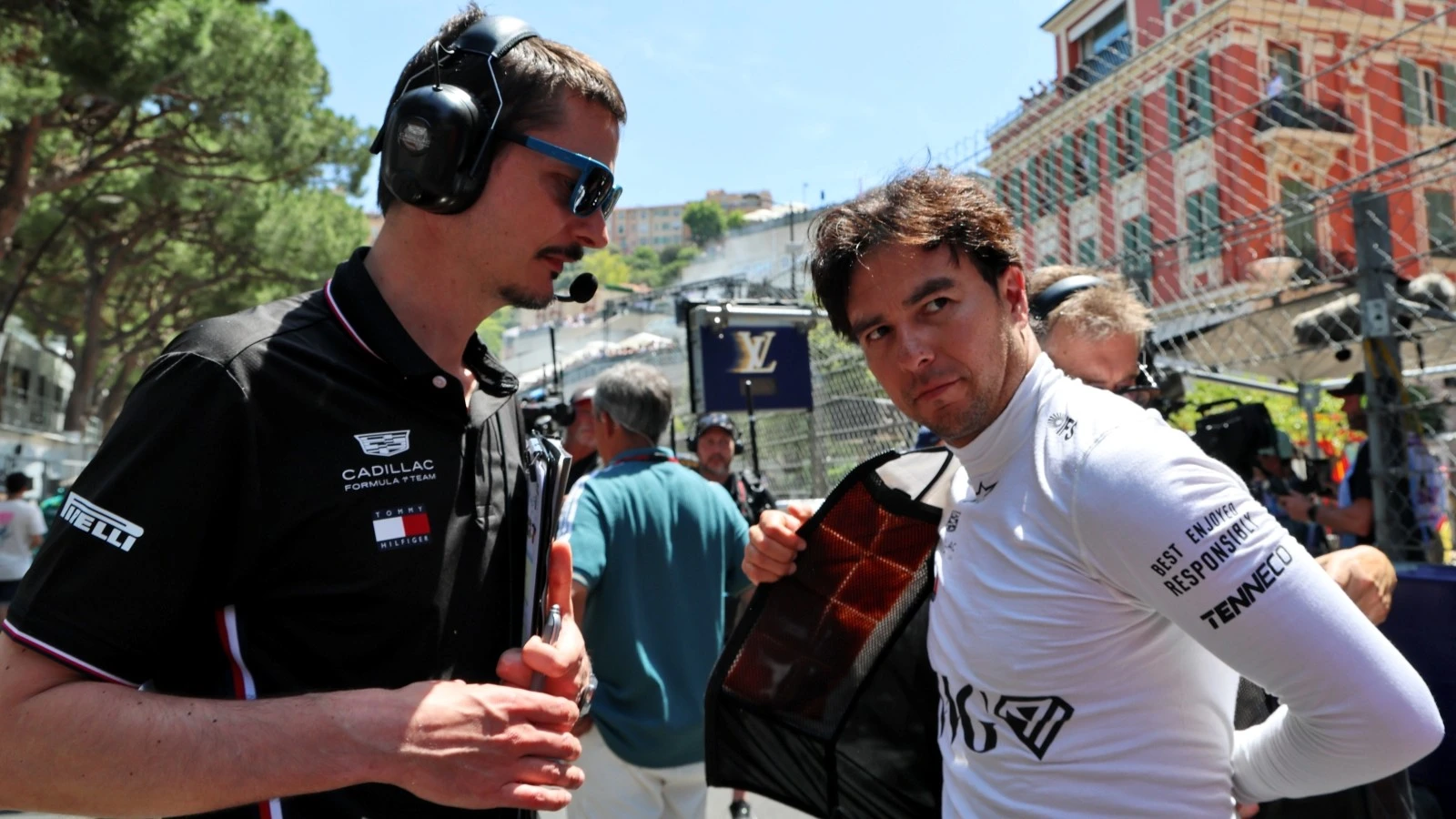 Sergio Perez (MEX) Cadillac Formula 1 Team on the grid. 07.06.2026. Formula 1 World Championship, Rd 6, Monaco Grand Prix, Monte Carlo, Monaco, Race Day.