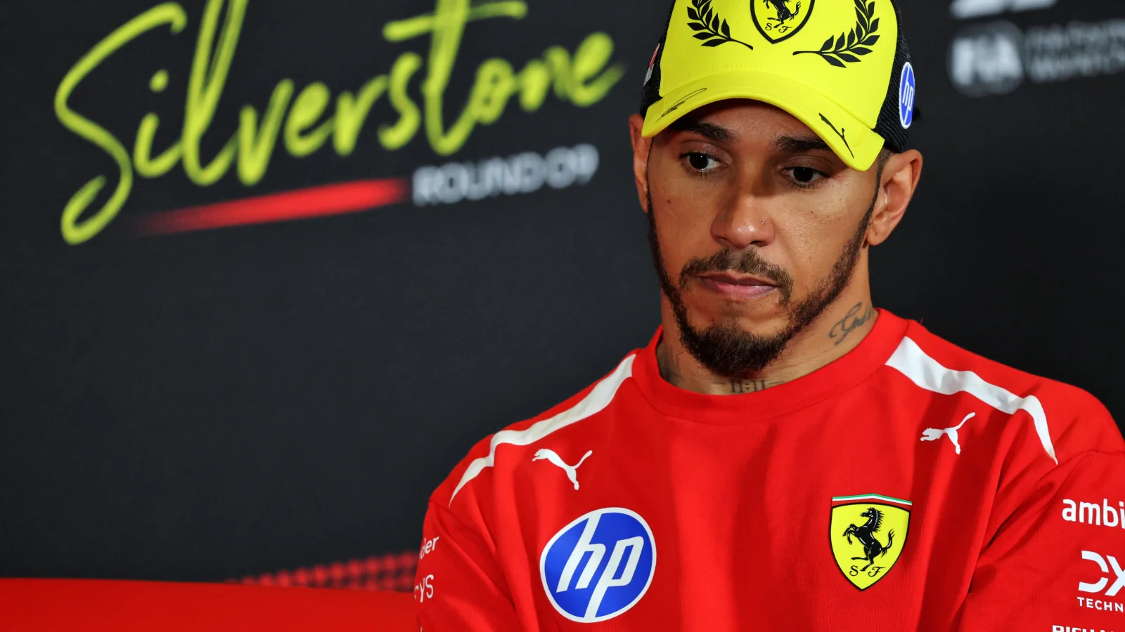 Lewis Hamilton (GBR) Scuderia Ferrari in the post race FIA Press Conference. 05.07.2026. Formula 1 World Championship, Rd 9, British Grand Prix, Silverstone, England, Race Day.
