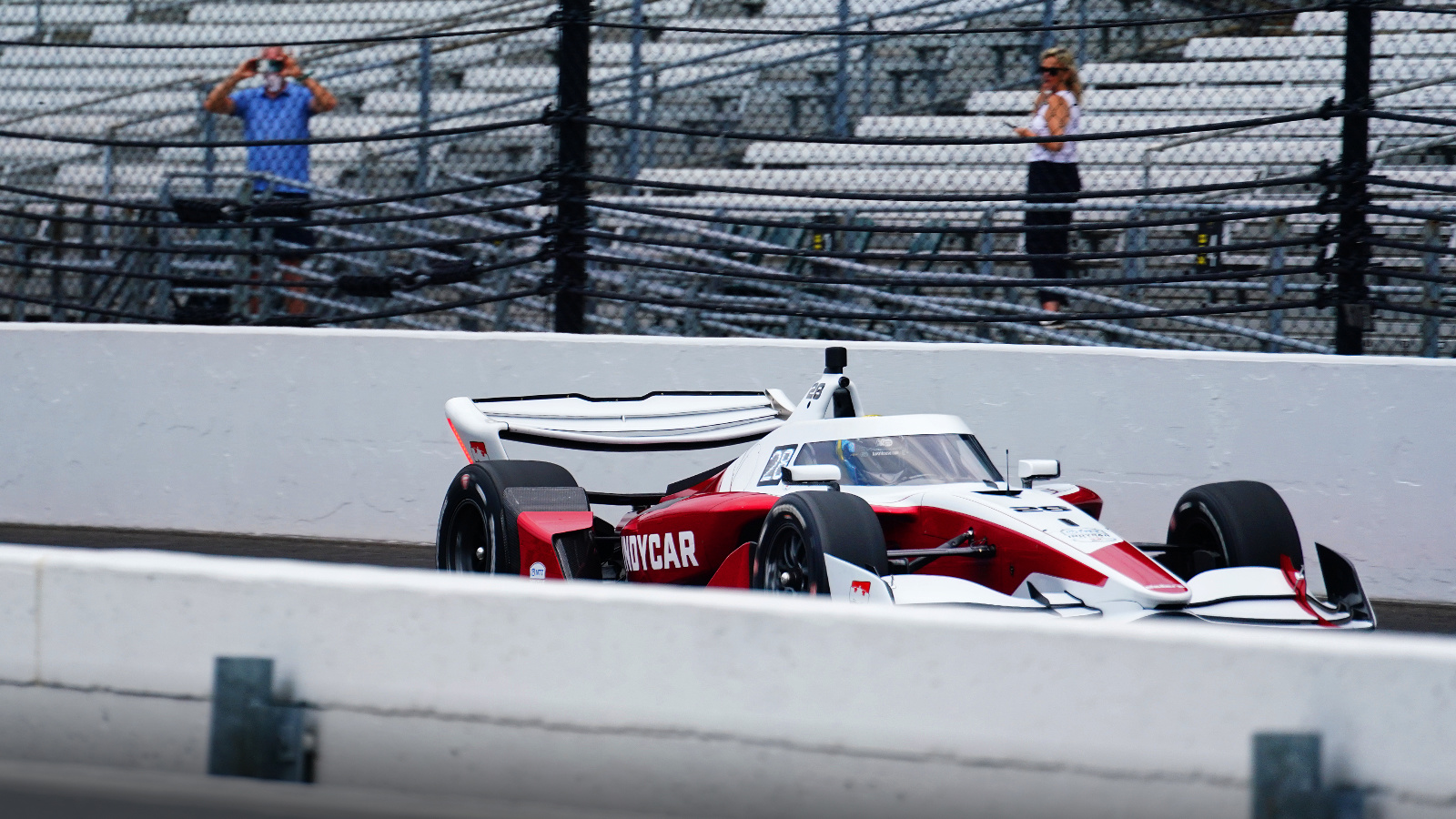 The Dallara IR-28 completes first test runs with Alexander Rossi behind the wheel. Photo: Kevin Dejewski