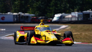 Alex Palou se présente sur le terrain lors de l&rsquo;ouverture des essais d&rsquo;IndyCar depuis Portland