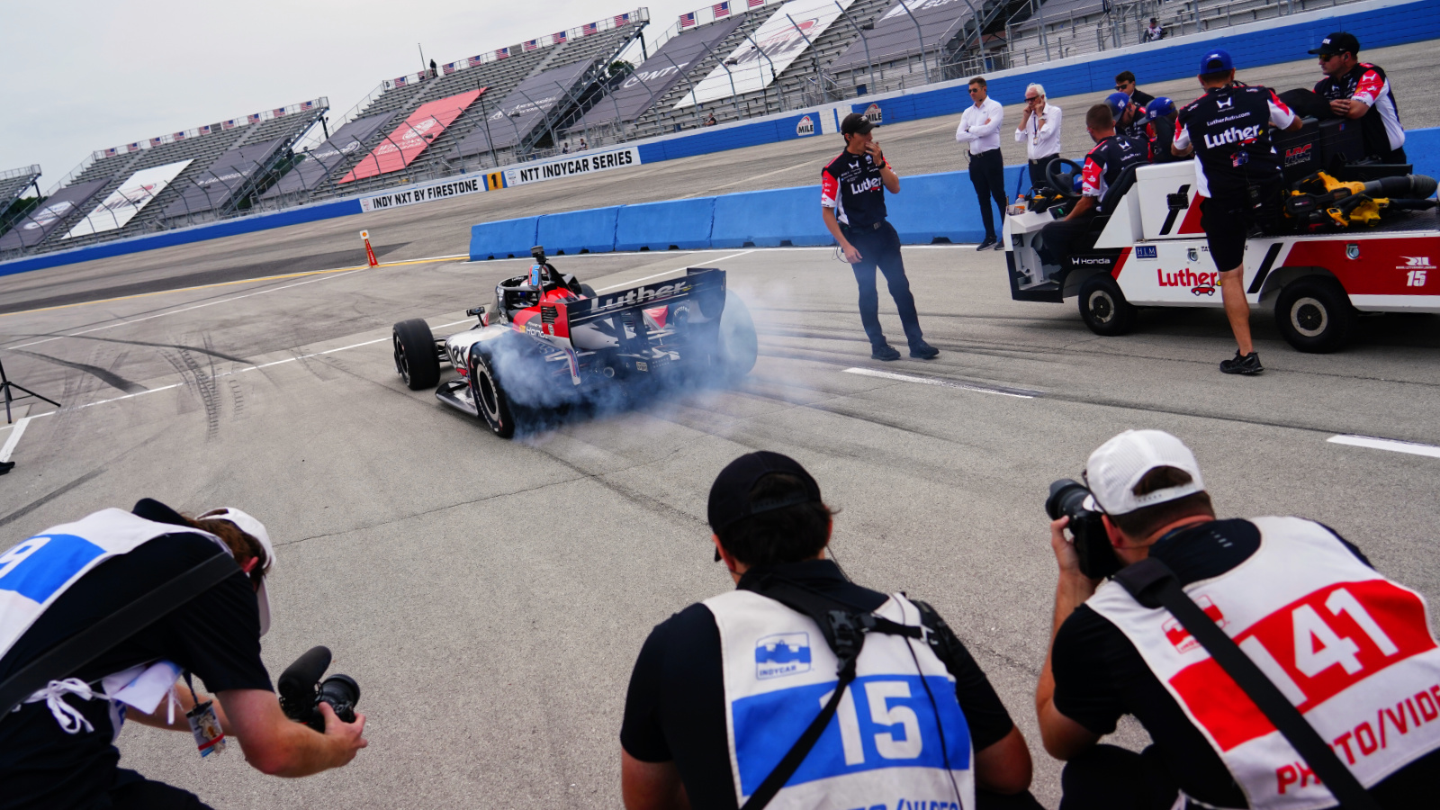 Rahal pulls out of pits for his qualifying run. Photo: Kevin Dejewski