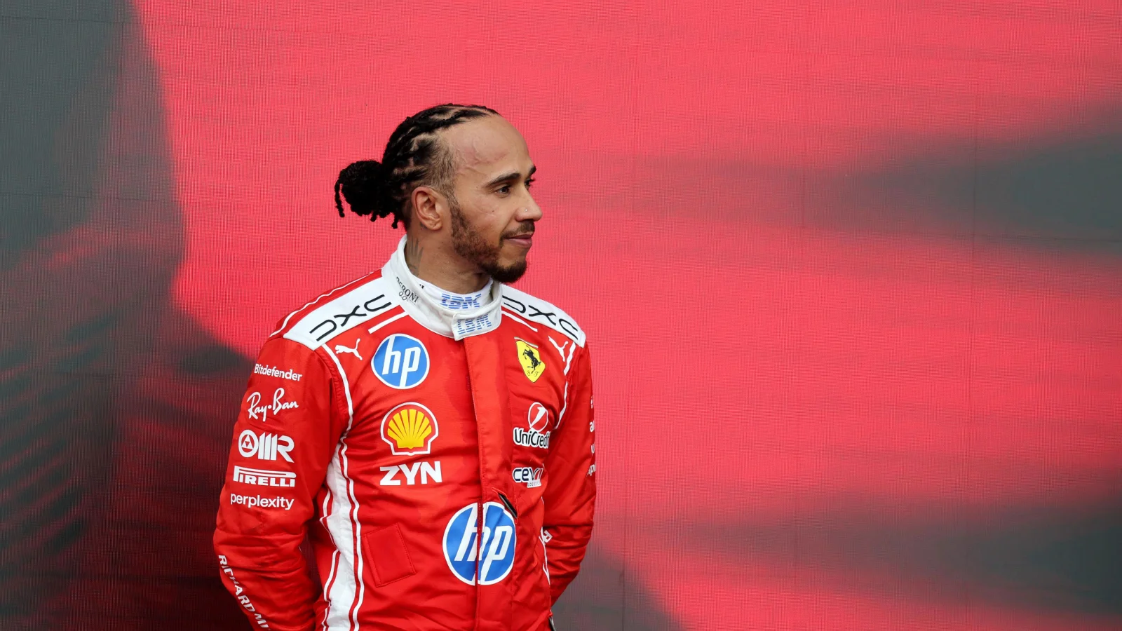 Lewis Hamilton (GBR) Scuderia Ferrari, third position, on the podium. 05.07.2026. Formula 1 World Championship, Rd 9, British Grand Prix, Silverstone, England, Race Day.