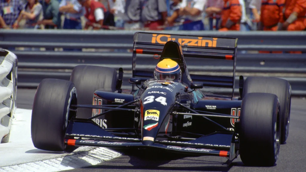 Roberto Moreno a assuré le seul départ d'Andrea Moda en Grand Prix au GP de Monaco 1992