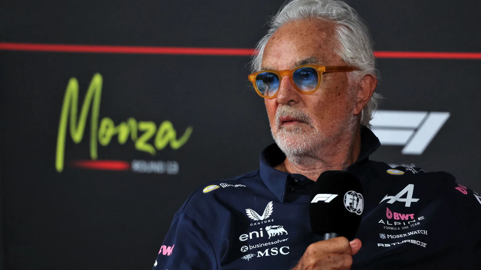 Flavio Briatore in Italian GP press conference
