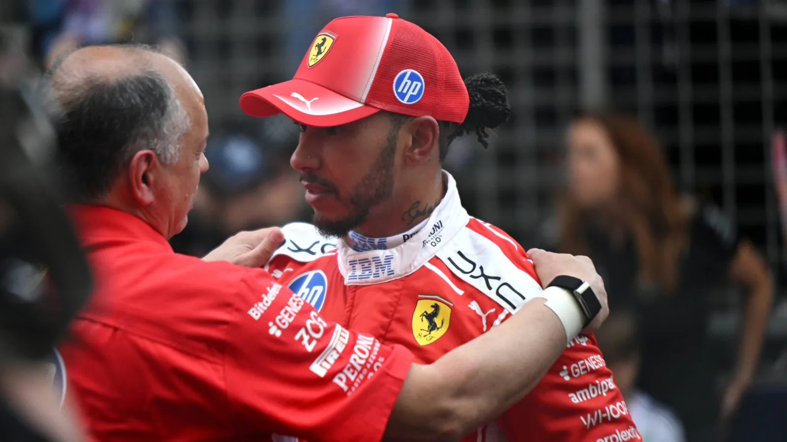 Lewis Hamilton called out for ‘undermining’ Fred Vasseur Ferrari leadership