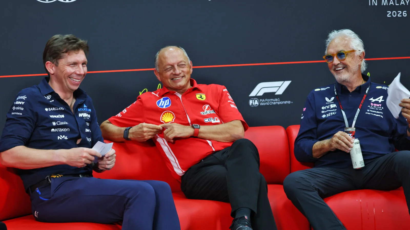 Fred Vasseur was able to share a joke with his rivals in Friday