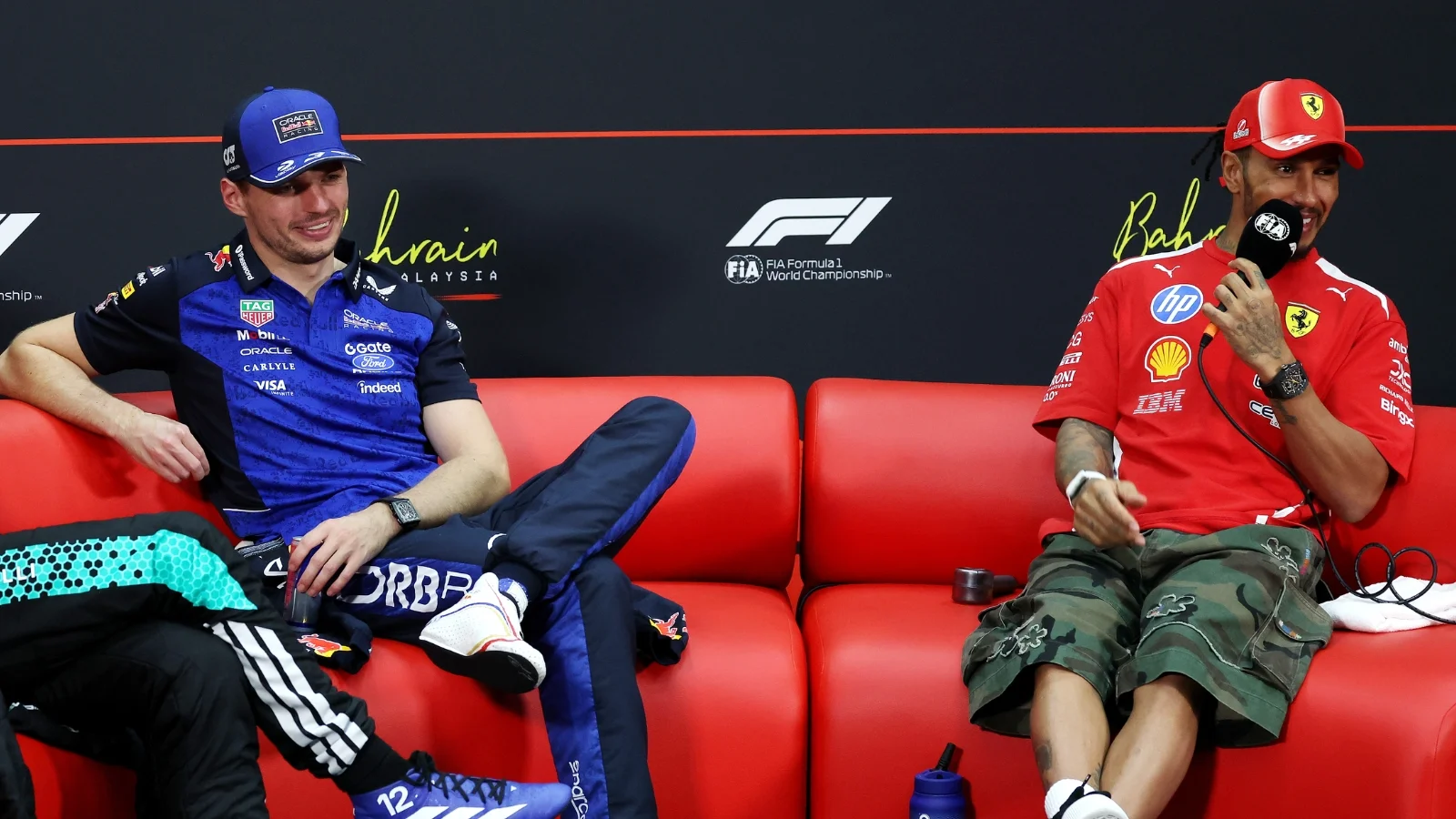 Lewis Hamilton and Max Verstappen trade notes on Sepang ‘Lego race’