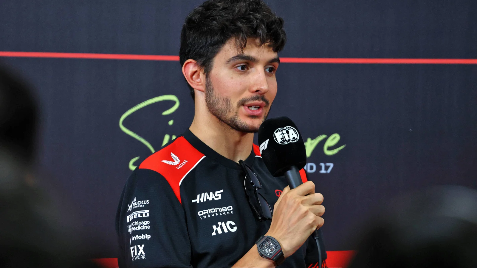 Esteban Ocon (FRA) Haas F1 Team in the FIA Press Conference. 08.10.2026. Formula 1 World Championship, Rd 17, Singapore Grand Prix, Marina Bay Street Circuit, Singapore, Preparations Day.
