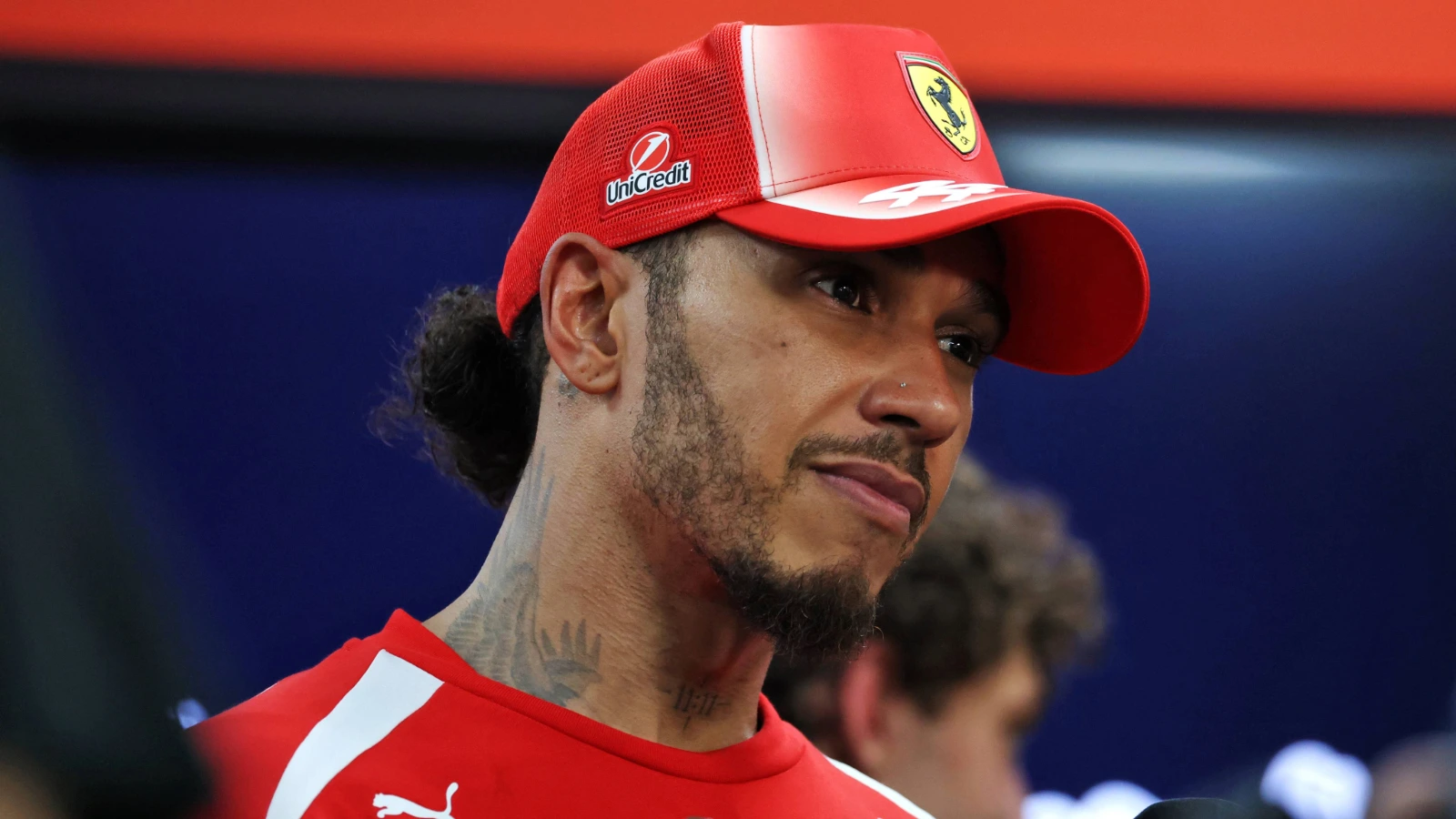 Lewis Hamilton (GBR) Scuderia Ferrari with the media. 10.10.2026. Formula 1 World Championship, Rd 17, Singapore Grand Prix, Marina Bay Street Circuit, Singapore, Sprint and Qualifying.